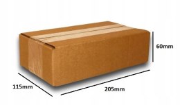 MEGA MOCNE PUDEŁKO KARTON 205x115x60 SZARE 10s EB
