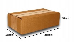 MEGA MOCNE PUDEŁKO KARTON 220x160x70 SZARE 40s BC