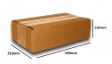 PUDEŁKO OPAKOWANIE KARTON 260x210x110 SZARE 10s C