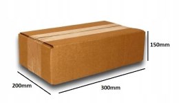 PUDEŁKO OPAKOWANIE KARTON 300x200x150 SZARE 25s C