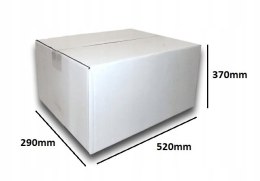 PUDEŁKO OPAKOWANIE KARTON 520x290x370 BIAŁE 50sz B