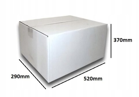 PUDEŁKO OPAKOWANIE KARTON 520x290x370 BIAŁE 50sz B