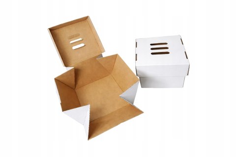 PUDEŁKO BOX KARTON BURGER FRYTKI CIASTO 175x140x130 200 szt BIAŁE E