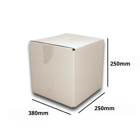 PUDEŁKO OPAKOWANIE KARTON 380x250x250 BIAŁE 10 E