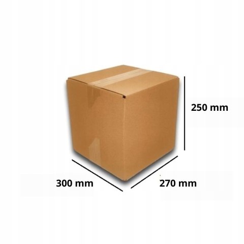 MEGA MOCNE PUDEŁKO KARTON 300x270x250 SZARE 100s EB