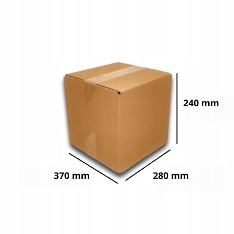 MEGA MOCNE PUDEŁKO KARTON 370x280x240 SZARE 100s EB
