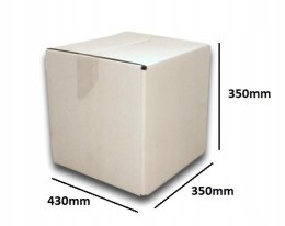 PUDEŁKO OPAKOWANIE KARTON 430x350x350 BIAŁE 25sz B