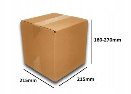 PUDEŁKO OPAKOWANIE KARTON 215x215x160 SZARE 25sz B