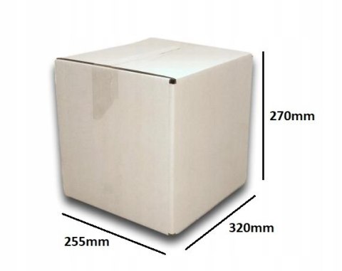 PUDEŁKO OPAKOWANIE KARTON 320x255x270 BIAŁE 10sz B