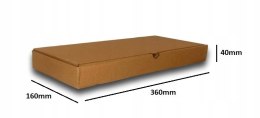 PUDEŁKO OPAKOWANIE KARTON 360x160x40 SZARE 25szt B