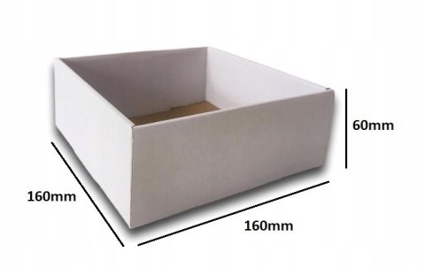 TACKA TEKTUROWA na CIASTKA PĄCZKI 160x160x60 BIAŁE 50szt E