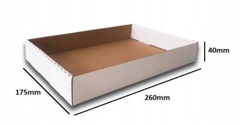 TACKA TEKTUROWA na CIASTKA PĄCZKI 260x175x40 BIAŁE 25szt B