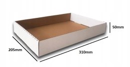 TACKA TEKTUROWA na CIASTKA PĄCZKI 310x205x50 BIAŁE 50szt B