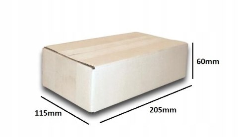 PUDEŁKO OPAKOWANIE KARTON 205x115x60 BIAŁE 50szt B