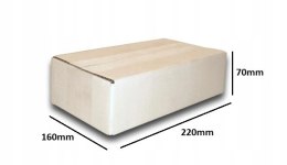 PUDEŁKO OPAKOWANIE KARTON 220x160x70 BIAŁE 50szt E