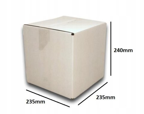 PUDEŁKO OPAKOWANIE KARTON 235x235x240 BIAŁE 25sz E