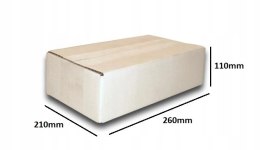 PUDEŁKO OPAKOWANIE KARTON 260x210x110 BIAŁE 50sz B