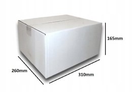 PUDEŁKO OPAKOWANIE KARTON 310x260x165 BIAŁE 25sz E