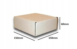 PUDEŁKO OPAKOWANIE KARTON 150x150x60 BIAŁE 50szt B
