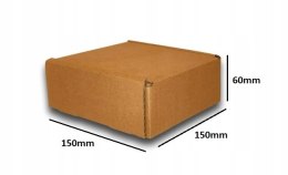 PUDEŁKO OPAKOWANIE KARTON 150x150x60 SZARE 10szt B