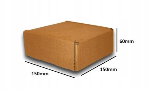 PUDEŁKO OPAKOWANIE KARTON 150x150x60 SZARE 10szt B