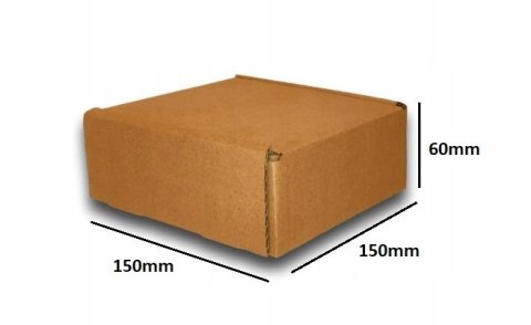 PUDEŁKO OPAKOWANIE KARTON 150x150x60 SZARE 50szt B