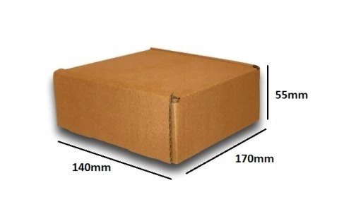 PUDEŁKO OPAKOWANIE KARTON 170x140x55 SZARE 50szt B