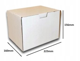 PUDEŁKO OPAKOWANIE KARTON 223x160x156 BIAŁE 50sz E