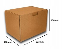 PUDEŁKO OPAKOWANIE KARTON 223x160x156 SZARE 10sz E