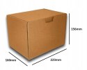 PUDEŁKO OPAKOWANIE KARTON 223x160x156 SZARE 25sz E