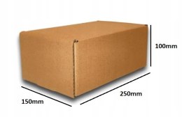 PUDEŁKO OPAKOWANIE KARTON 250x150x100 SZARE 25szt