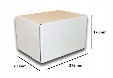 PUDEŁKO OPAKOWANIE KARTON 275x200x170 BIAŁE 25sz B