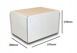 PUDEŁKO OPAKOWANIE KARTON 275x200x170 BIAŁE 25sz E