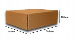 PUDEŁKO OPAKOWANIE KARTON 300x250x100 SZARE 25sz B