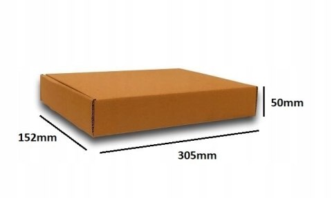 PUDEŁKO OPAKOWANIE KARTON 305x152x50 SZARE 50szt B
