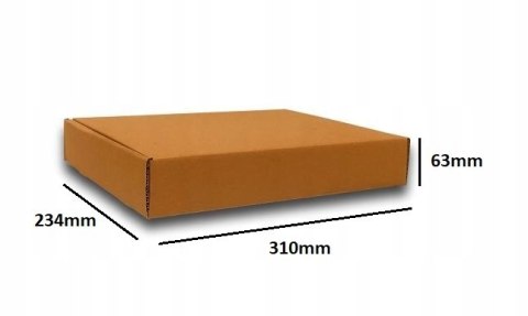 PUDEŁKO OPAKOWANIE KARTON 310x234x63 SZARE 10szt E