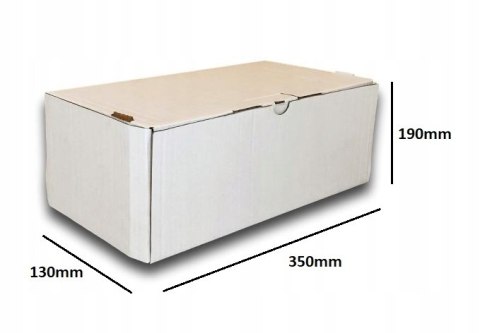 PUDEŁKO OPAKOWANIE KARTON 350x130x190 BIAŁE 10sz B