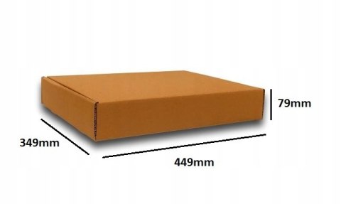 PUDEŁKO OPAKOWANIE KARTON 449x349x79 SZARE 25szt E