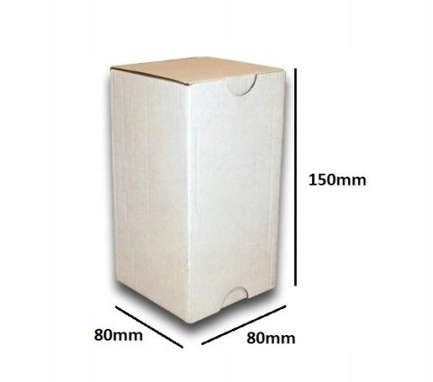 PUDEŁKO OPAKOWANIE KARTON 80x80x150 BIAŁE 25szt E