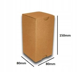 PUDEŁKO OPAKOWANIE KARTON 80x80x150 SZARE 50szt E
