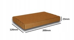 PUDEŁKO OPAKOWANIE na DOKUMENTY 200x120x23 SZARE 25szt E