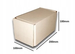 PUDEŁKO OPAKOWANIE KARTON 200x100x100 BIAŁE 25szt