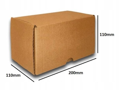 PUDEŁKO OPAKOWANIE KARTON 200x110x110 SZARE 25sz B