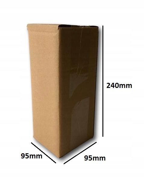 PUDEŁKO OPAKOWANIE KARTON 95x95x240 SZARE 10szt E