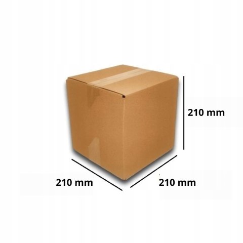 PUDEŁKO OPAKOWANIE KARTON 210x210x210 SZARE 100szt E