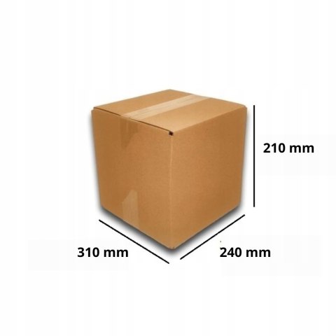 MEGA MOCNE PUDEŁKO KARTON 310x240x210 SZARE 100s EB